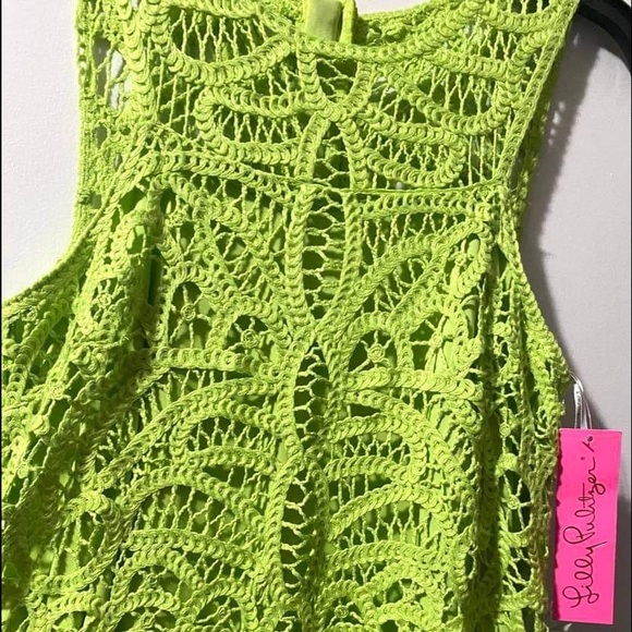 Lily Pulitzer Siesta Shift Matcha Green Knit Lace Dress - Picture 10 of 13